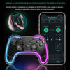 Control inalámbrico Nintendo Switch/Lite/OLED Pro con Luces Led Negro Cristal