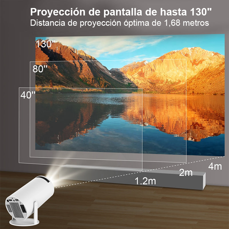Proyector Portátil Transpeed Cine en Casa Android 11/4K/WiFi HY300