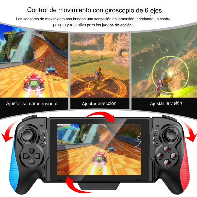 Control Nintendo Switch/OLED Giroscópico de 6 Ejes Purpura/Amarillo Q134