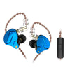 Audifonos KZ ZSN Pro In Ear Earphones 1BA+1DD Tecnología híbrida Royal blue con Micrófono