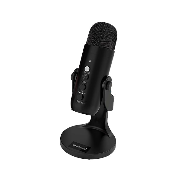 Microfono Condensador Profesional Zealsound USB Negro