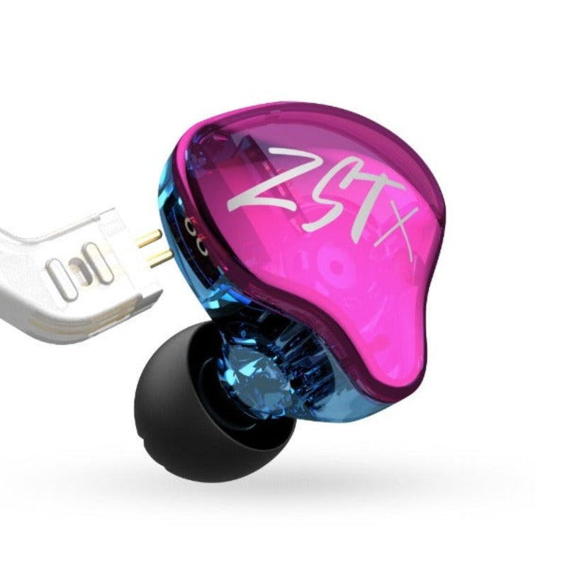 Audifonos KZ ZST X 1BA+1DD Sin Micrófono Púrpura