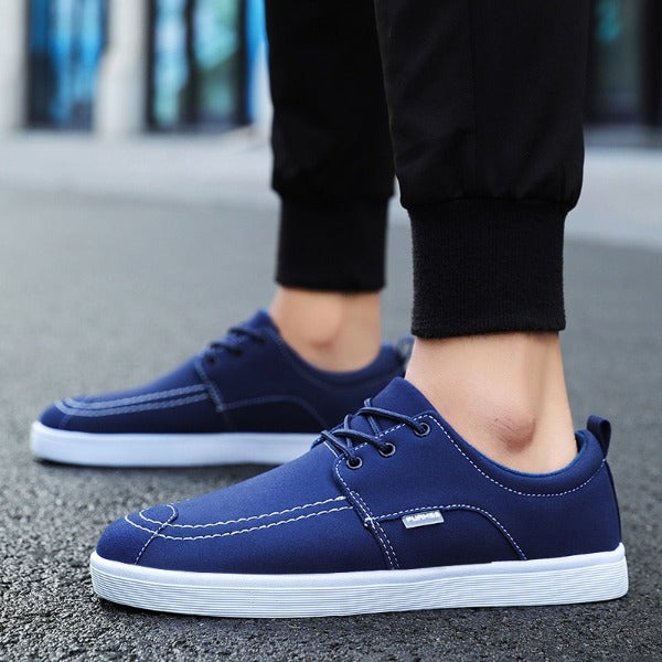 Zapatos de Hombre Sneakers Lace-up Azul –