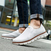 Zapatos Para Hombre Tipo Mocasines de Malla Transpirable Blanco - ABKIAS