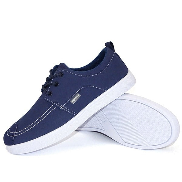 Zapatos Casuales de Hombre Sneakers Lace-up Azul - ABKIAS