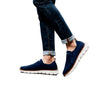 Zapatos Para Hombre Tipo Mocasines de Malla Transpirable Azul - ABKIAS