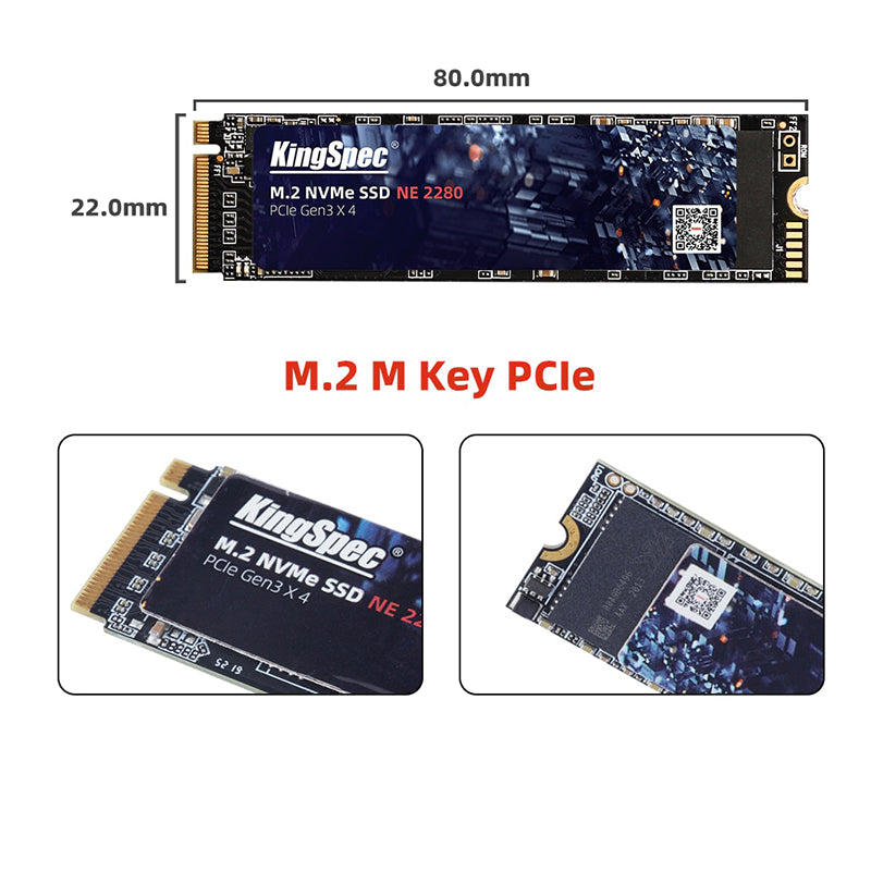 SSD KingSpec M.2 NVMe 2280 Gen 3 Pcie 128GB