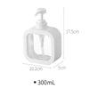 Dispensadores de jabón para baño Tipo Cubo 300ml Blanco/Transparente - ABKIAS