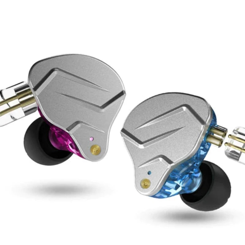 Audifonos KZ ZSN Pro In Ear Earphones 1BA+1DD Tecnología híbrida Sin Micrófono Púrpura - ABKIAS